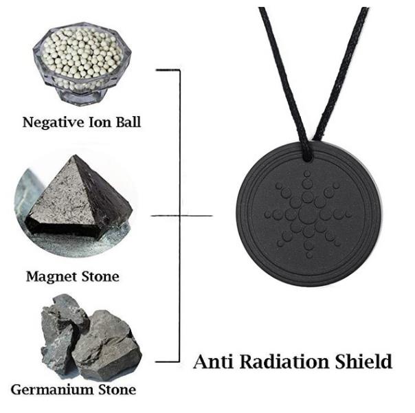 High Quality Quantum Pendant Brand Scalar Energy Necklace Anti Radiation 4G 5G Wifi Radiation Blocker Protection Shungite Stone