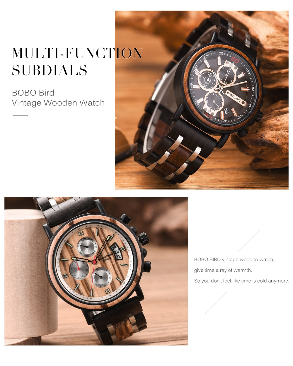 Relogio Masculino BOBO BIRD Wooden Men's Wrist Watch Wood Fashion Quartz |  eBay